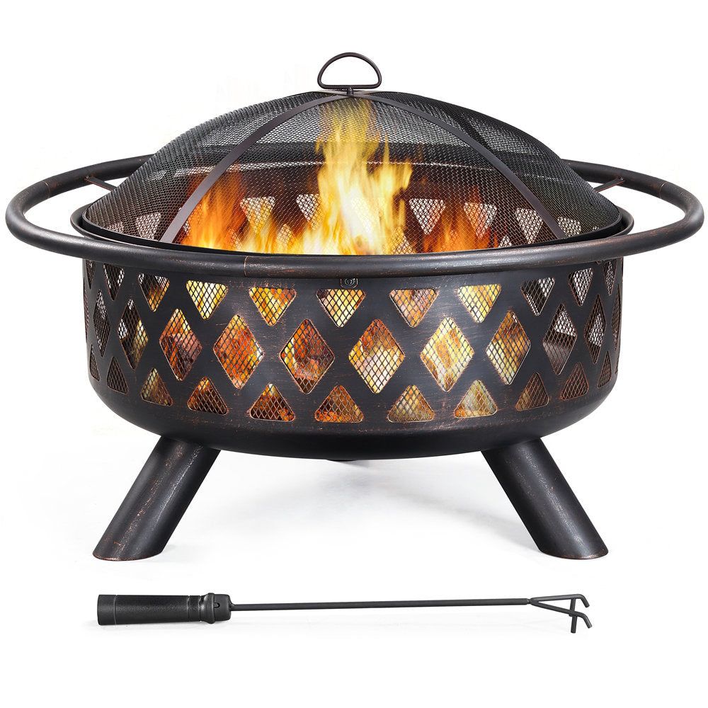 36¡å Dia. ¡Á 23.5¡å H Cast Iron Wood Burning Fire Pit