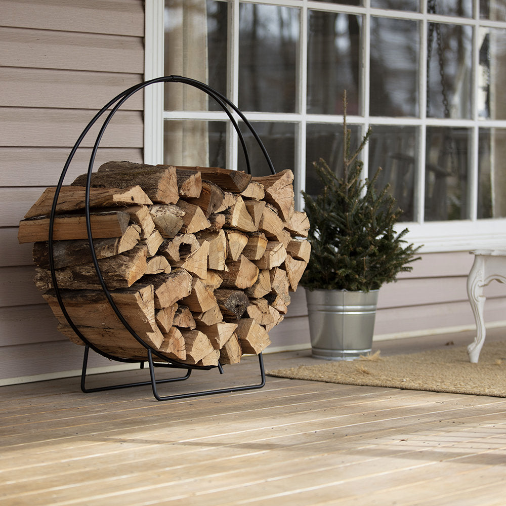 Abdulkhaliq 36'' W Metal Log Rack
