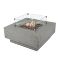 Manhattan 36" Outdoor Concrete Fire Table 45,000 BTU - Includes Lava Rocks & PVC Cover