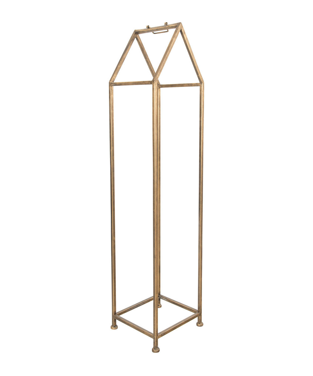 Metal House-Shaped Fire Wood Holder with Handle