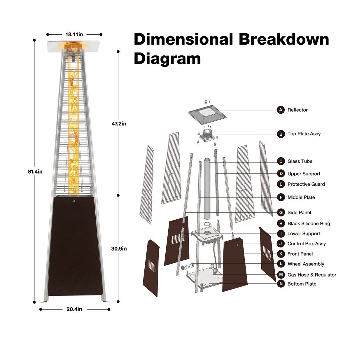 Propane Standing Patio Heater